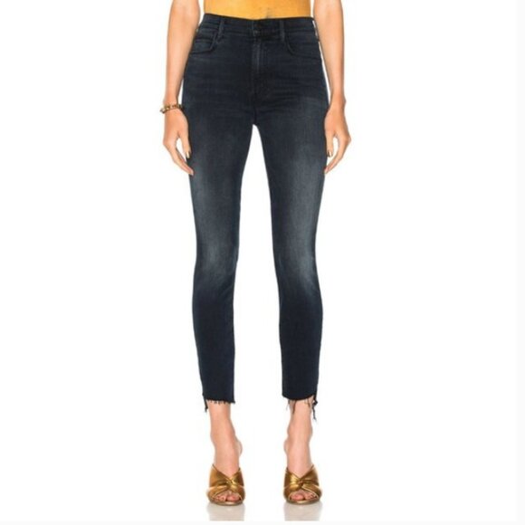 MOTHER Jean Womens 25 Stunner Zip Ankle Step Fran My Wildest Ride Dark Blue - Picture 1 of 15